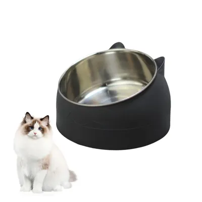 Petopia Bol surélevé en acier inoxydable pour chats Petopia Bol surélevé en acier inoxydable pour chats