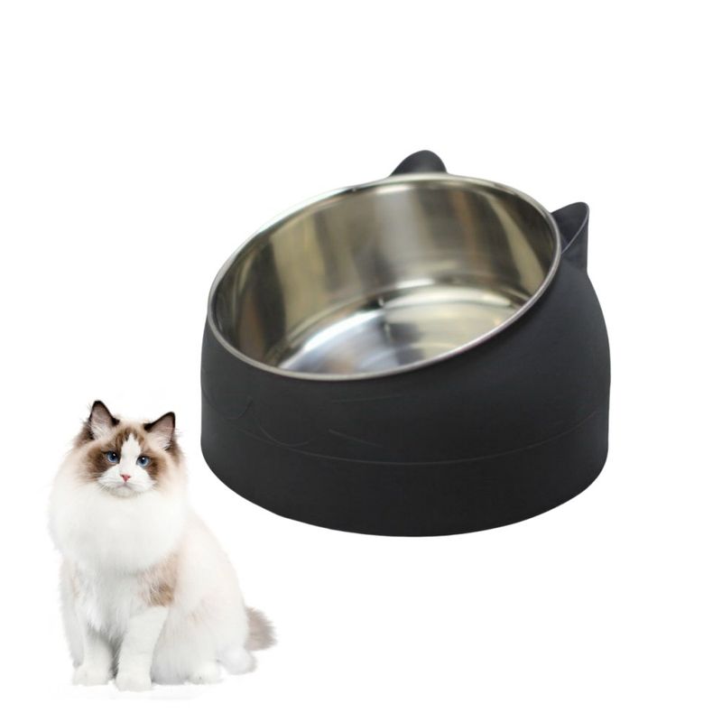 Petopia Bol surélevé en acier inoxydable pour chats