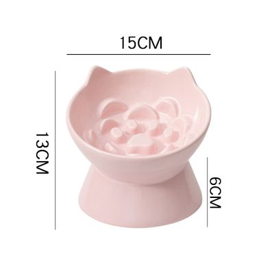 UAMLY Céramique gamelle pour chat à alimentation lente, surélevée