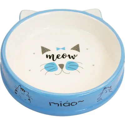UAMLY Cuenco de cerámica poco profundo para gatos
