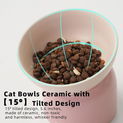 UAMLY Gamelle surélevée pour chat, en céramique