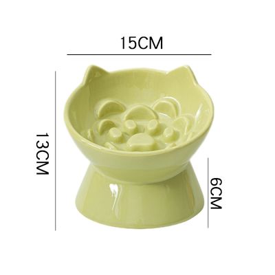 UAMLY Céramique gamelle pour chat à alimentation lente, surélevée