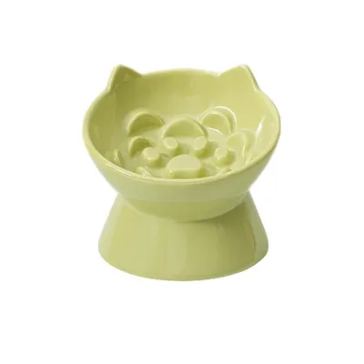 UAMLY Céramique gamelle pour chat à alimentation lente, surélevée