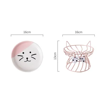 UAMLY Gamelle pour chat en céramique avec pieds hauts