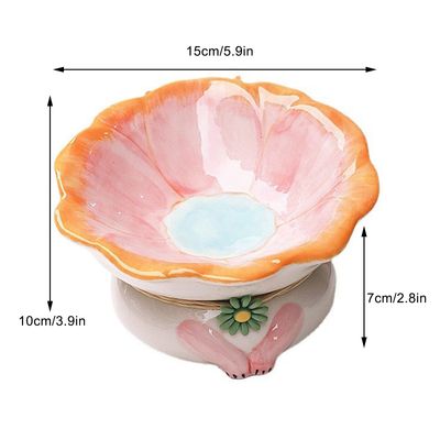 UAMLY Cuencos para gatos con forma de flor