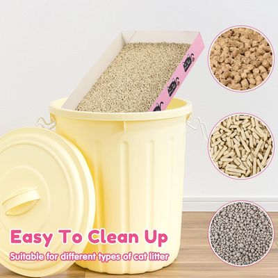 UAMLY Bandeja de arena para gatos desechable de papel plegable