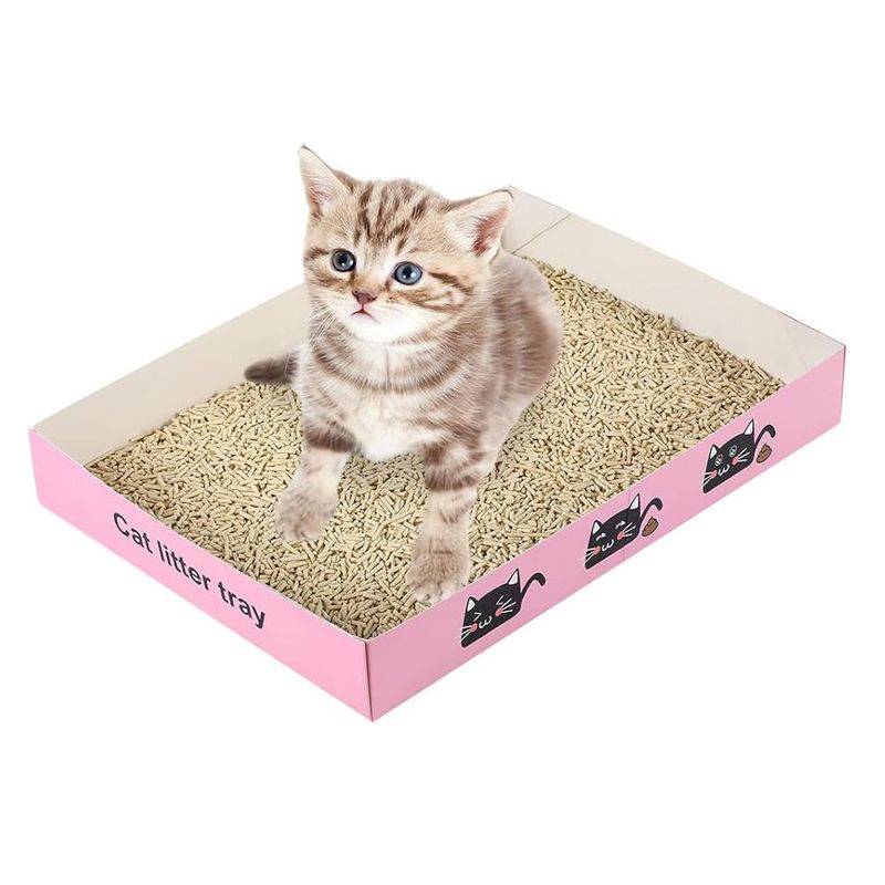 UAMLY Faltbare Einweg-Katzentoilette aus Papier