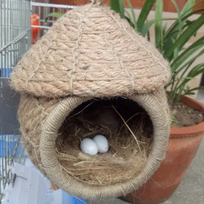 Petopia Nid d'oiseau en soie de jute