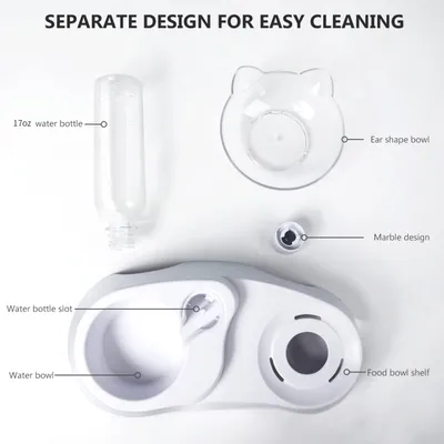 UAMLY Ensemble de bols d'eau et de nourriture pour animaux de compagnie