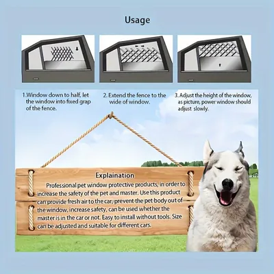 UAMLY Grille de sécurité pour voiture pour chien