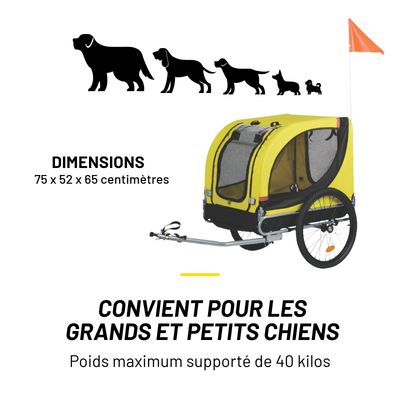 Dunlop Remorque Vélo Chien - Jaune