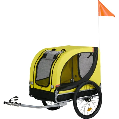 Dunlop Remorque Vélo Chien - Jaune Dunlop Remorque Vélo Chien - Jaune