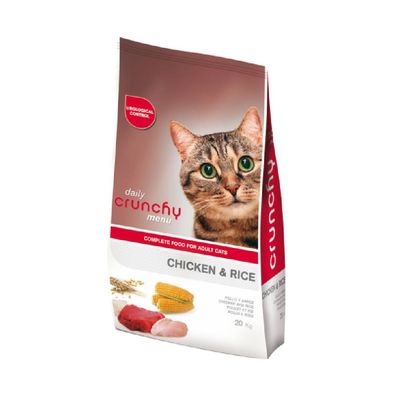 Croquettes Chat Crunchy Diary Chicken & Rice 20kg