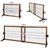 lionto barrière de sécurité pour chien extensible, bois et métal