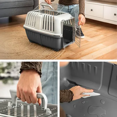 lionto caisse de transport pour chien avec poignée et aération