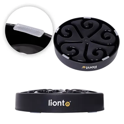 lionto Anti-Schling-Napf für Hunde, rutschfest und lebensmittelecht