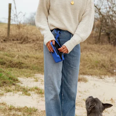 lionto sac à friandises pour chien, snackbag imperméable avec clip