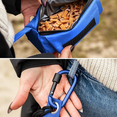 lionto sac à friandises pour chien, snackbag imperméable avec clip