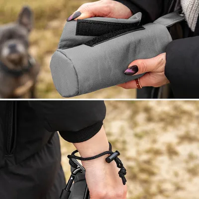 lionto sac à friandises pour chien, snackbag imperméable avec clip