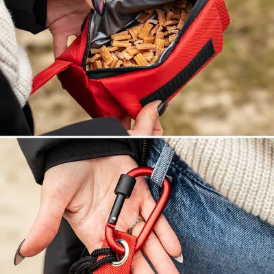 lionto sac à friandises pour chien, snackbag imperméable avec clip