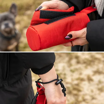 lionto sac à friandises pour chien, snackbag imperméable avec clip