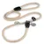 lionto laisse de dressage avec collier intégré et butée, en nylon