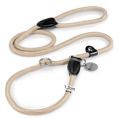 lionto laisse de dressage avec collier intégré et butée, en nylon