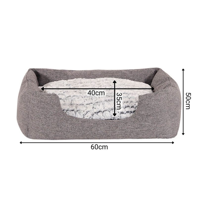 lionto panier pour chien avec coussin moelleux et entrée basse