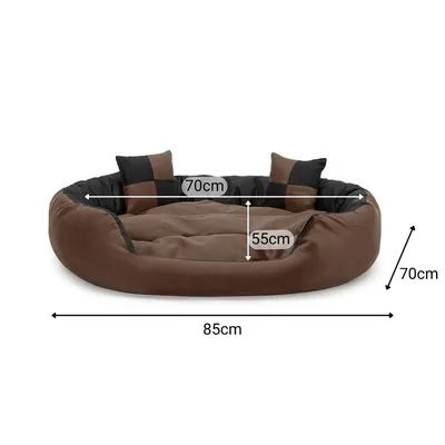 lionto panier pour chien 4-en-1 avec coussin réversible en tissu Oxford lionto panier pour chien 4-en-1 avec coussin réversible en tissu Oxford