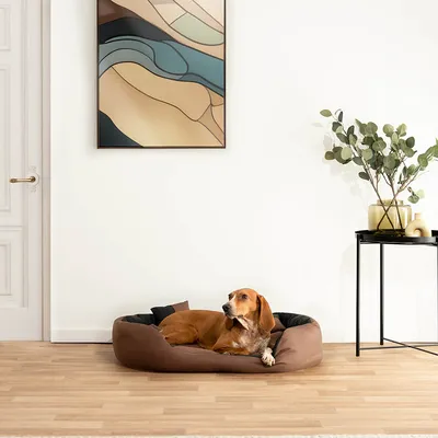 lionto panier pour chien 4-en-1 avec coussin réversible en tissu Oxford lionto panier pour chien 4-en-1 avec coussin réversible en tissu Oxford