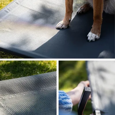 lionto lit pour chien extérieur surélevé en tissu respirant robuste lionto lit pour chien extérieur surélevé en tissu respirant robuste