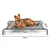 lionto lit pour chien extérieur surélevé en tissu respirant robuste lionto lit pour chien extérieur surélevé en tissu respirant robuste