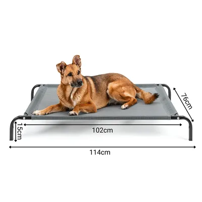 lionto lit pour chien extérieur surélevé en tissu respirant robuste lionto lit pour chien extérieur surélevé en tissu respirant robuste