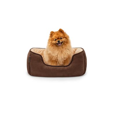 lionto lit pour chien 2-en-1 réversible, doux, lavable et confortable