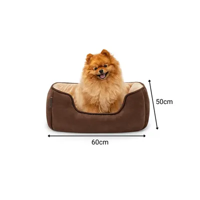 lionto lit pour chien 2-en-1 réversible, doux, lavable et confortable
