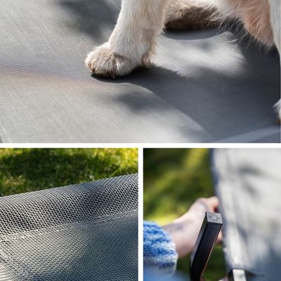 lionto lit pour chien extérieur surélevé en tissu respirant robuste