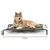 lionto lit pour chien extérieur surélevé en tissu respirant robuste