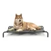 lionto lit pour chien extérieur surélevé en tissu respirant robuste