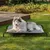 lionto lit pour chien extérieur surélevé en tissu respirant robuste