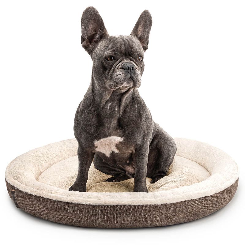 lionto Donut-Katzenbett rund, weich, waschbar und rutschfest