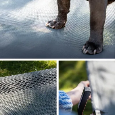 lionto lit pour chien extérieur surélevé en tissu respirant robuste