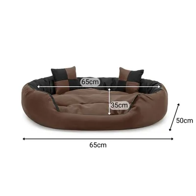 lionto panier pour chien 4-en-1 avec coussin réversible en tissu Oxford