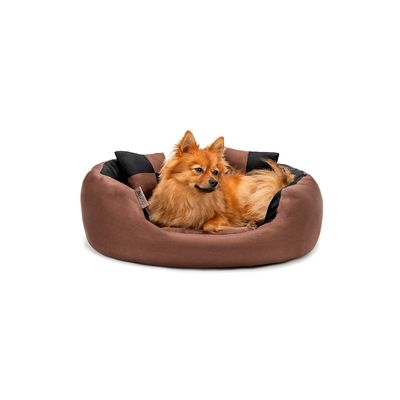 lionto 4-in-1 Hundebett mit Wendekissen aus strapazierfähigem Oxford-Gewebe