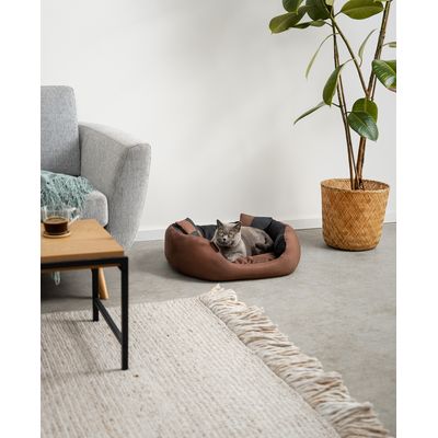 lionto 4-in-1 Hundebett mit Wendekissen aus strapazierfähigem Oxford-Gewebe