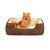 lionto lit pour chien 2-en-1 réversible, doux, lavable et confortable