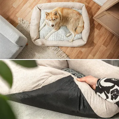 lionto panier pour chien avec coussin moelleux et entrée basse lionto panier pour chien avec coussin moelleux et entrée basse
