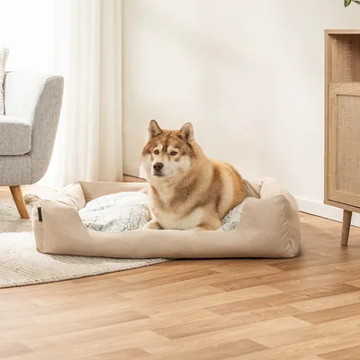 lionto panier pour chien avec coussin moelleux et entrée basse lionto panier pour chien avec coussin moelleux et entrée basse