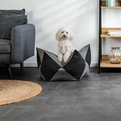 lionto coussin pour chien en suédine, réversible, doux et lavable