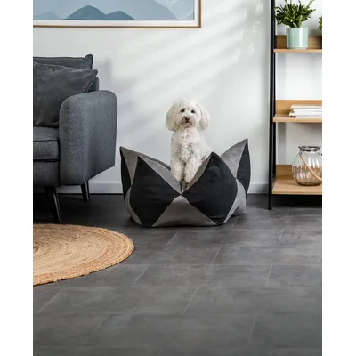 lionto coussin couronne pour chien et chat en suédine douce, lavable