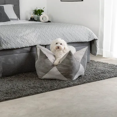 lionto coussin pour chien en suédine, réversible, doux et lavable